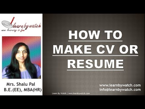 how to create a resume