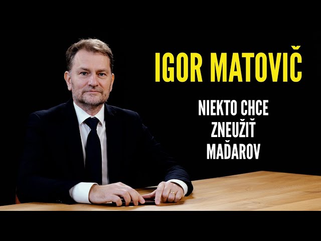 IGOR MATOVIČ: "Valaki azt akarja, hogy a magyarok a maffia oldalára álljanak"