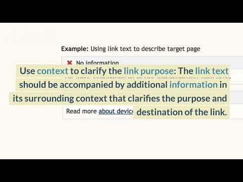 How to implement WCAG 2.1 Success Criterion 2.4.4 Link Purpose (In Context) in code with examples