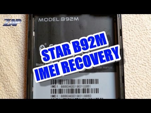 Star B92M IMEI restore / repair / recovery / how-to tutorial - MT6577 Galaxy S3 Clone? ColonelZap