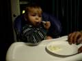 Ian eating Mashed Potatoes