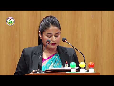 At the beginning of the first meeting of the first session of the second term, Ms. Santoshi Shahi was giving a statement on behalf of the party