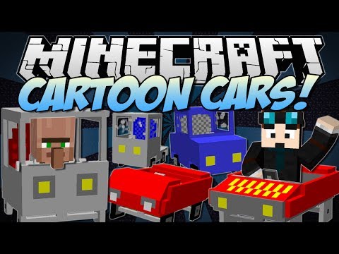 Minecraft | CARTOON CARS! (Drive a Ferrari, Jeep, Truck & More!) | Mod Showcase