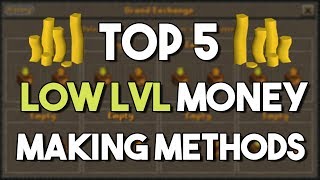 Top 5 OSRS Money Making Methods for LOW Level Accounts! 