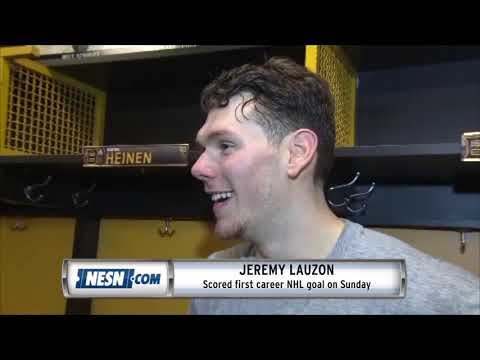 Video: Bruins' Jeremy Lauzon scores first career NHL goal