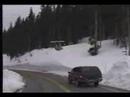 spettacolare salto di macchina con gli scii carjump spettacolare salto di macchina con gli scii carjump