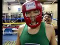 Mojo Jojo interviews Amiel Cabanlig after a sparring session