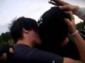 Boys kissing