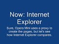 Opera Mini 4 vs Internet Explorer on Windows Mobile