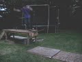Almost tre flip and 360 shuv off my ledge