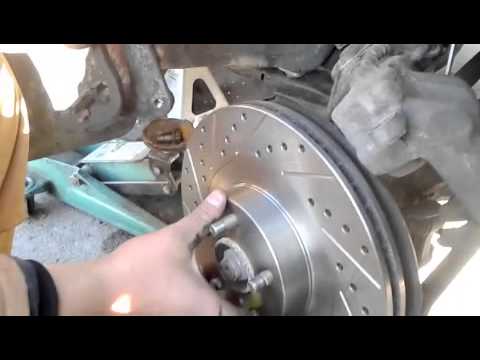 How to replace/install drilled and slotted rotors on a 2002 Subaru WRX