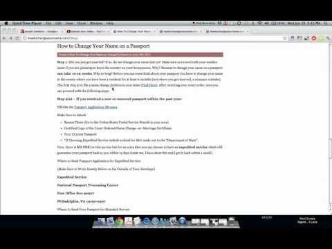 how to change name on passport