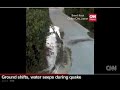 Ground Shifts, Water Comes out of Cracks in Japan
