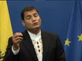 Press point with Rafael CORREA, President of Ecuador
