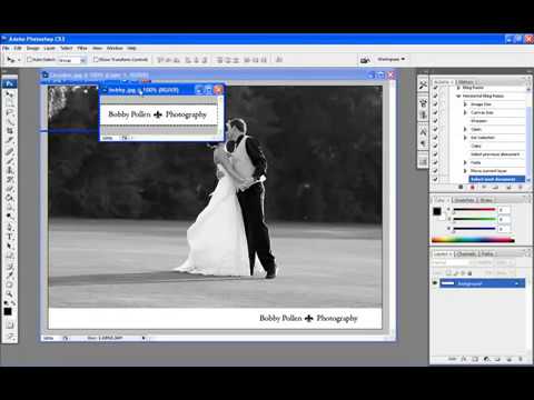 How to change and add a logo to your images in Photoshop. - YouTube