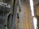 Me and some friends went to a climbing gym in New Bedford, MA. This was our third weekend there. This climb is rated a 5.10+.