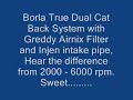 G35 03 - 06 Borla True Dual catback System Muffler Swap