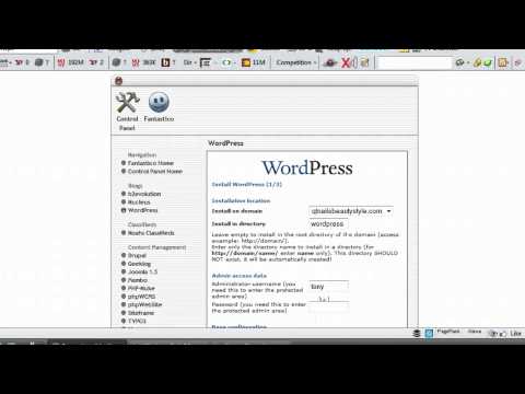 Installing Wordpress with Fantastico Deluxe