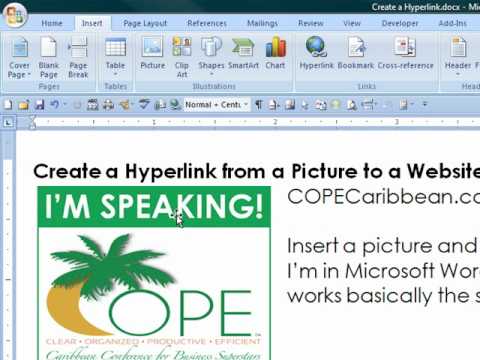 how to attach hyperlink in word