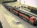 N Scale BNSF Orin Line 4x10 Model Railroad, video #2