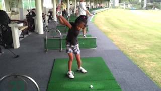 ジュニアゴルフスイング　小学3年　9歳　アプローチ編　＊体で打つ