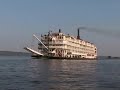 As of March 31, 2011, the Str. MISSISSIPPI QUEEN was under tow to Morgan City, LA, where she will eventually be cut up for scrap. To many she was not the most graceful of steamboats, but she was truly authentic and surely meant the world to those who worked and lived aboard her. She deserves a more fitting tribute than to be left to the obscurity of the past.