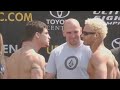 Diego Sanchez shoves Josh Koscheck at UFC 69 weigh-in