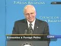 Dick Cheney ex-director of CFR talks to David Rockefeller