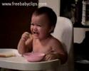 Lunch Time Laugh In I dont what this little girl is watching but it must be good She has the cutest laugh and its funny to watch her eating at the same time Its like shes at a show A cute baby giggles uncontrollably while eating and sitting in a high chair in the kitchen see more at www freebabyclips com baby funny humour laugh cute eat baby home video laughing high chair at www freebabyclips com