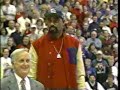 Wilt Chamberlain gets his jersey retired at at Allen Fieldhouse in 1998. Rock Chalk Jayhawk!