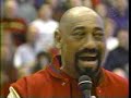 wilt chamberlain gets his jersey retired at at allen fieldhouse in 1998.
rock chalk jayhawk!