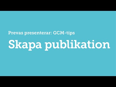 title of video: Skapa publikation