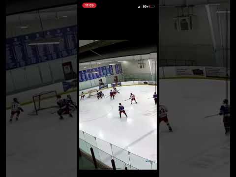 Blake rips a quick shot past the Oakville goalie to tie the game at4