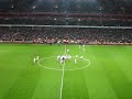 Arsenal fans raggin on Tottenham after Aliadiere scores the game winning second goal in the Carling Cup Semi Final match