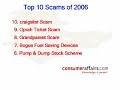 ConsumerAffairs.com - Top 10 Scams of 2006