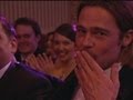 Stephen Fry makes Brad Pitt air kiss the TV audience at the BAFTAs