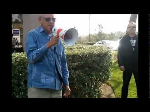 Dick Eiden Speaks During a Rally in front of Darrell Issa’s Office