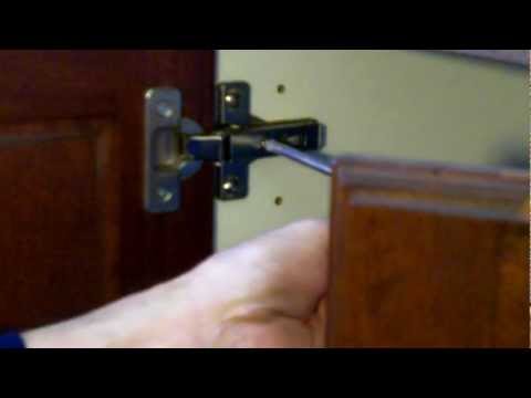 how to adjust kitchen cabinet doors