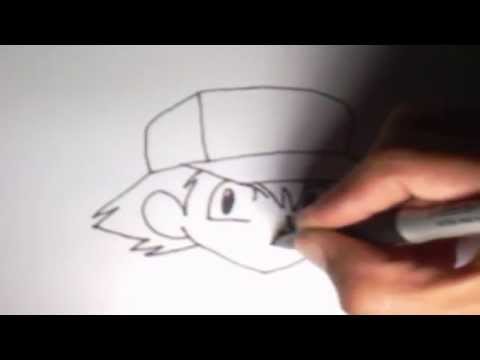 how to draw ash ketchum x and y