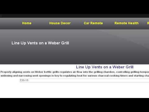 how to vent weber grills