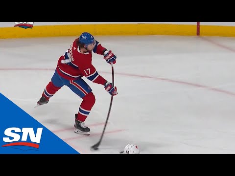 Josh Anderson Snipes The Puck Past Anton Forsberg For Canadiens Goal