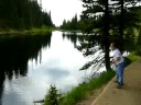Alec throwing rocks in Colorado