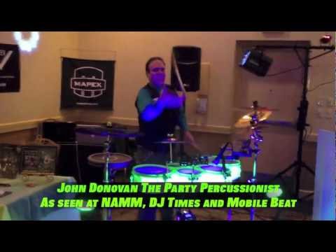 john donovan - http://www.JohnDonovan.Biz - Reading, Pennsylvania debut of John Donovan The Party Percussionist with Michael Kindlick of Jam On Sound Productions at the Leo...