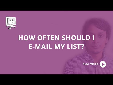 How often should I send promotional e-mail to my list?