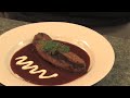 learn to make chile rellenos in this video, the first of a series hosted by chef john vollertsen. see the video and tell a friend.


chile rellenos
(serves 6)

8 ounces cold sharp cheddar cheese
6 large whole new mexico green chiles, roasted and peeled
1 batch beer or blue corn-buttermilk batter (recipes follow)
3 cups vegetable oil for frying
1 batch red chile sauce (recipe follows)
optional: sprigs of fresh cilantro and sour cream or crema thinned slightly and poured into a squeeze bottle for decorating plates


cut cold cheese into matchstick-size pieces, 2 inches long by 1/8-inch square. cut a tiny slit toward the top of the roasted, peeled chile and carefully slide in pieces of the cheese until the chile is filled with cheese. (handle with care so you won't tear the chile.)

drain stuffed chiles on paper towels before dipping in batter. heat oil to 350 degrees. dip chiles, one at a time, into batter and carefully slide them into the hot oil, be careful not to overcrowd the pot. once they are golden brown, turn the chiles over and fry the other side. the second side will brown more quickly. keep warm in oven until all chiles are fried. drain fried chiles on paper towels.

make a pool of red chile sauce on each plate and top with a fried chile. if you like, you can use the sour cream to make a decorative squiggle on the red chile sauce, and top the relleno with a sprig of fresh cilantro.

***

beer batter
3/4 cup plus 2 teaspoons all-purpose flour
1/4 cup cornstarch
1/2 teaspoon salt
1/4 teaspoon ground cumin, toasted
1/4 teaspoon ground cayenne
1 cup beer, any brand as long as it's not dark

combine flour, cornstarch, salt, cumin and cayenne in medium bowl.

measure beer into tilted measuring cup to be sure you have 1 cup liquid under the foam. stir beer and foam into the bowl of dry ingredients and whisk batter until smooth.

allow batter to rest 20 minutes before using.

if a thinner batter is desired, add a small amount of additional beer.
