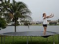 Kaley trying to do her backhandspring