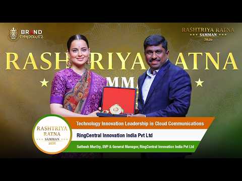 Rashtriya Ratna Samman 2026 | RingCentral Innovation India Pvt. Ltd. (Mr Sathesh Murthy) got awarded