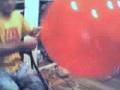 Me power pumping a red 40 balloon