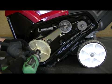 how to change belt on snowblower