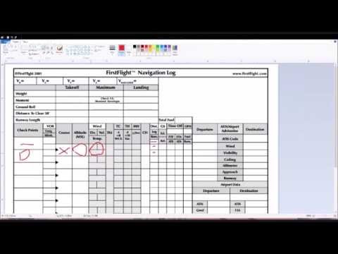 how to fill out a vfr navigation log